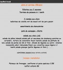 Menu L'Atelier Gourmand - Le buffet froid