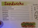 Menu Au Resto Frites - Les sandwiches