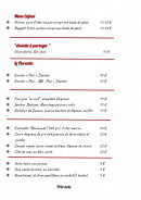 Menu Le Florentin - Les menus