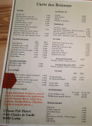 Menu L'Anzac Pub - les boissons