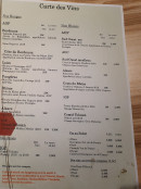 Menu L'Anzac Pub - Les vins