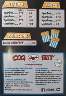 Menu Coq Frit - Potatoes et frites