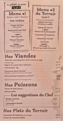 Carte et menu de La Boussole à Albi — Menu