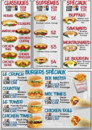 Menu Chicken times - Les sandwichs et burgers spéciaux