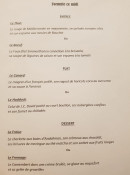 Menu L'artist - Un exemple de menu du jour