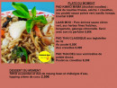 Carte et menu de Bangkok Deli Street Food à Gaillac — Les plats et desserts