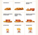 Menu Burger King - Les snacks suite