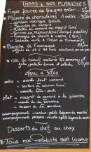 Menu Auberge de miramont "chez Bernadette" - Les tapas, planches et menu