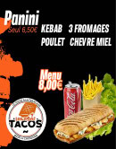 Menu Lomagne Tacos - Les paninis