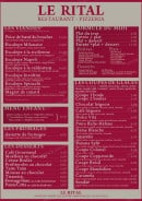 Menu Allo Pizza - Les pizzas