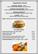 Menu Au point gourmand - Sandwiches chauds et coins snacks 