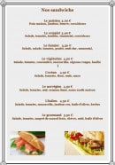 Menu Au point gourmand - Sandwiches