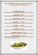 Menu Au point gourmand - Salades repas assiettes