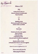Carte et menu de Au Sourd à Toulon — Le menu à 35€