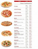 Menu Bellagio - Les pizzas traditionnelles