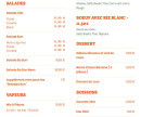 Menu Chi Haï - Les salades, vapeurs et desserts,...