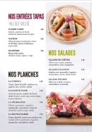 Menu Dakota du Sud - Entrées tapas, planches et salades 