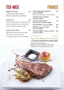 Menu Dakota du Sud - Tex mex, plats français et sauce 