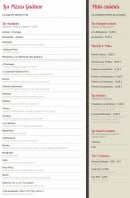 Menu Gaetano - Pizzas, plats, desserts,...