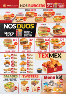 Menu Mayo Ketchup - Les burgers duos, tex mex et salades,...