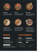 Menu Pitaya - Les menus et suppléments
