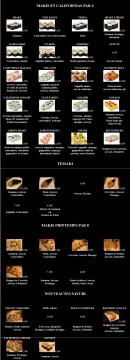 Menu Sayuri Sushi - Les Makis et California