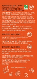 Menu Patatruck - Les pizzas (suite)