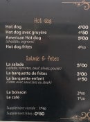 Menu Péché Mignon - Hot dog, salades et frites 