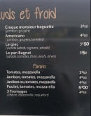 Menu Péché Mignon - Sandwiches froides et paninis 