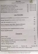 Menu Restaurant A&A - Les moules, viandes et desserts