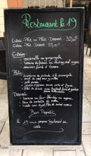 Menu Le 19 - Exemple de menu