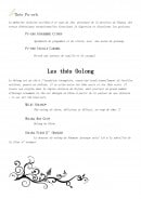 Menu Variations autour du thé - Les thés noirs page 4 et thés oolong 