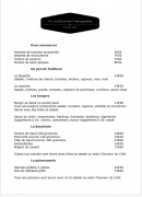 Carte et menu de À La Bonne Franquette Chez Giù à Meounes les Montrieux — Les entrées, salades, burgers...