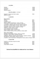Carte et menu de À La Bonne Franquette Chez Giù à Meounes les Montrieux — Les pâtes, menu enfant, pizzas et desserts
