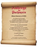 Carte et menu de Auberge de Pachoquin à Meounes les Montrieux — Menu chasseur
