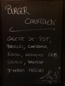 Carte et menu de Brasserie L'Avant Première à Six Fours les Plages — Burger canadien