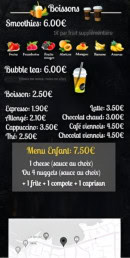 Menu Crêpes 4 You - Les boissons et menus enfants