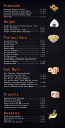 Menu Koï Oishï Sushi - Futomaki, onigiri et traiteur asia,...