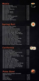 Menu Koï Oishï Sushi - Makis, spring roll et california,...