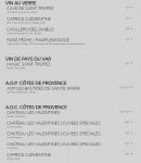 Menu La vague - Vins
