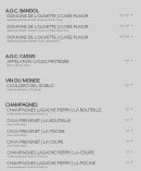 Menu La vague - Vins suite