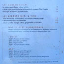 Menu Le Garlaban - Les gourmandises, accords mets et vins,...