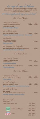 Carte et menu de Brasserie Le France à La Valette du Var — Les vins (suite)