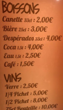 Menu Star kebab - Les boissons et vins