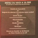 Carte et menu de La Côte à L'Os à Cavalaire sur Mer — Menu du midi