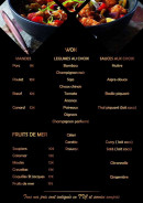 Carte et menu de Le Cygne d’Asie à Cavalaire sur Mer — wok et fruits de mer