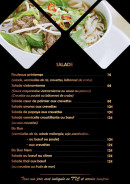 Carte et menu de Le Cygne d’Asie à Cavalaire sur Mer — salades
