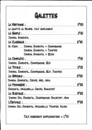 Carte et menu de Au Petit Gourmand à La Londe les Maures — Galettes