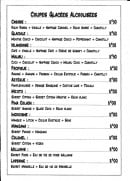 Carte et menu de Au Petit Gourmand à La Londe les Maures — Coupes glacées alcoolisées