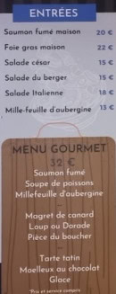 Carte et menu de Le Loup de Mer à La Londe les Maures — Les entrées et menu gourmet